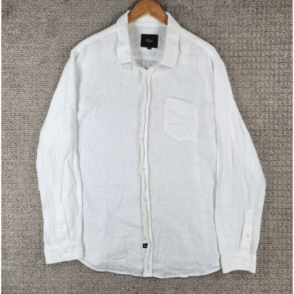 Rails XL Mens Wyatt White Long Sleeve Button‎ Down Casual Shirt